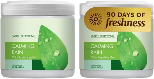 Vista 17 de SMELLS BEGONE Eliminador de olores de gel de 15 onzas – Absorbe y elimina los olores difíciles en áreas de mascotas, baños, sótanos, garaje