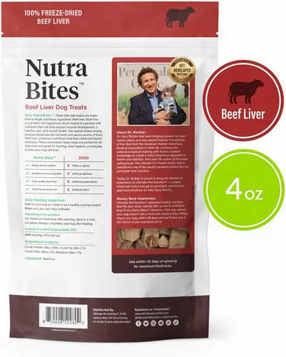 Vista 6 de ULTIMATE PET NUTRITION Nutra Bites Golosinas liofilizadas para perros