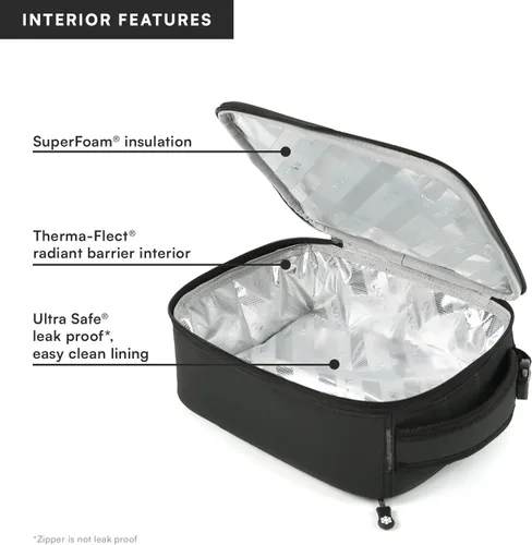 Vista 4 de Titan Fridge - Nevera portátil vertical fría con 2 Ice Walls® de 250g, Black Ice Fridge cold insulated cooler bag with leak proof lining for men