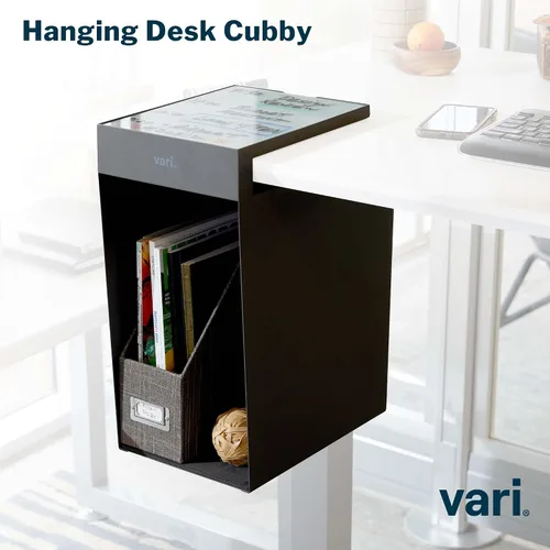 Vista 3 de Vari Organizador de oficina para colgar debajo del escritorio, organizador de oficina de fácil montaje y soporte de almacenamiento de archivos