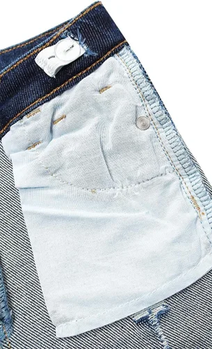 Vista 6 de KIDSCOOL SPACE Pantalones de mezclilla rasgados con banda elástica para niños pequeños Azul-2271