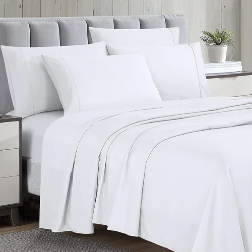 Vista 26 de Home Basics - Juego de sábanas de microfibra cepillada ultra suave de 4 piezas de 2.36 oz/m², hipoalergénico, individual, aguamarina