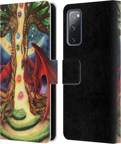 Vista 222 de Head Case Designs Officially Licensed Carla Morrow Galactic Entrancement Dragons Leather Wallet Case Compatible with Samsung Galaxy A07 4G