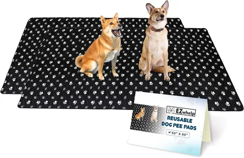 Vista 14 de EZwhelp Almohadillas reutilizables para orina de perro, lavables e impermeables para entrenamiento de orinal o almohadillas de parto, 24 x 48