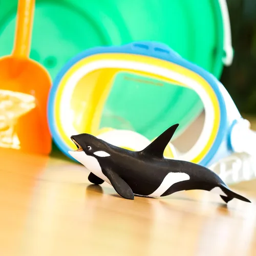 Vista 6 de Safari Ltd. Figura de ballena asesina (Orca) – Figura detallada de modelo de plástico de 7 pulgadas – Divertido juguete educativo para niños, niñas