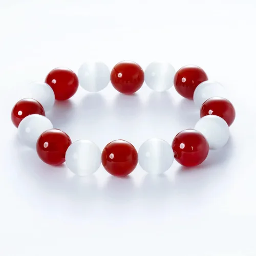 Vista 4 de BESTMVP Agate Crystal Natural Stone Relax Anxiety Crystal Beaded Men Women Stretch Bracelet Unisex