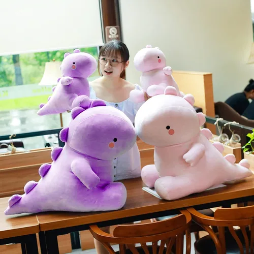 Vista 6 de VHYHCY Lindos Juguetes de Peluche de Dinosaurio, Juguetes Muñecos de Animales de Peluche de Dinosaurio Gordo, Peluche Suave de Animal de Peluche