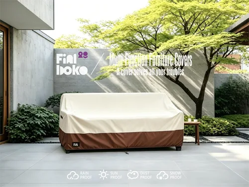 Vista 8 de Funda para Sofá de Exterior de 3 Plazas, 76Wx32Dx31H Pulgadas Fundas para Muebles de Patio, Fundas de Servicio Pesado para Muebles de Exterior