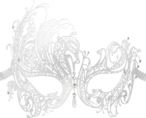 Vista 25 de Coddsmz Máscara de metal cortada con láser para mujer, máscara veneciana de Mardi Gras, máscara de Halloween 1-oro rosa