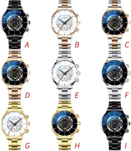 Vista 2 de COOKI - Reloj de pulsera de cuarzo analógico para hombre, L, 06#
