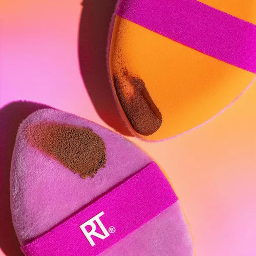 Vista 17 de Real Techniques Esponja milagrosa para la piel + Polvo de maquillaje 2 en 1, esponja para mezclar maquillaje y polvo de doble cara, para líquidos