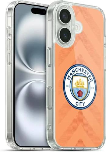 Vista 81 de Head Case Designs Funda de gel con licencia oficial del Manchester City Man City FC Away 2022/23 [protección de grado militar] compatible con Apple