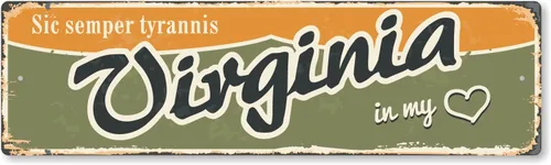 Vista 46 de SmartSign Letrero de Metal Vintage del Estado de Alabama de 4 x 14 pulgadas "Welcome To Heart Of Dixie", Aluminio Antioxidante de 40 mil