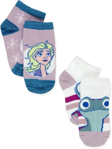 Vista 4 de Disney Frozen 2 Anna Elsa - Juego de 6 calcetines para niños pequeños