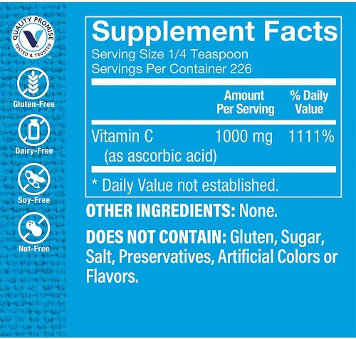 Vista 2 de The Vitamin Shoppe Vitamina C 1,000 mg - Apoyo inmunológico, protección antioxidante y formación de colágeno, vitamina diaria
