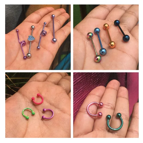 Vista 4 de BodyJ4You 120 piezas de piercings corporales – Spray de cuidado posterior para piercings – cartílago tragus, oreja, nariz, tabique, labio, ombligo