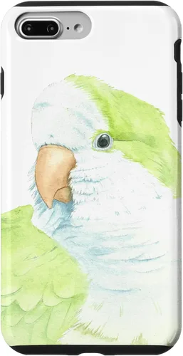 Vista 12 de iPhone 12 Pro Max monje perico quaker acuarela loro retrato caso