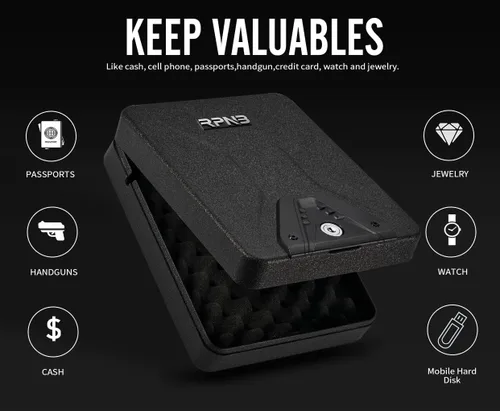 Vista 4 de RPNB Caja fuerte del arma, caja fuerte de la seguridad, caja fuerte portátil, caja fuerte de la pistola, caja del bloqueo