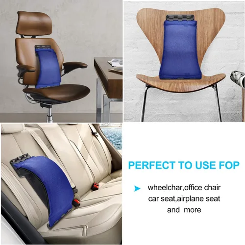 Vista 5 de Dispositivo mágico de estiramiento de espalda de varios niveles con almohadilla de espuma viscoelástica, soporte lumbar de espalda para silla