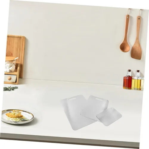 Vista 9 de 3pcs Stainless Steel Cutting Board Set with Double Sided Design and Thickened Construction, Non-slip Kitchen Chopping Boards for Meat, Vegetables
