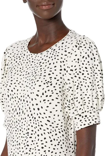 Vista 3 de Daily Ritual Vestido de manga corta abombada de toalla supersuave para mujer