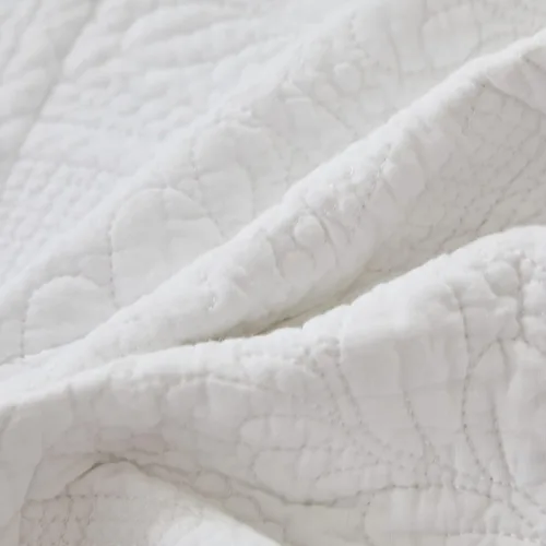 Vista 8 de Brandream Manta blanca de algodón para cama, sofá, funda de cama, manta decorativa sólida de 47 x 60 pulgadas