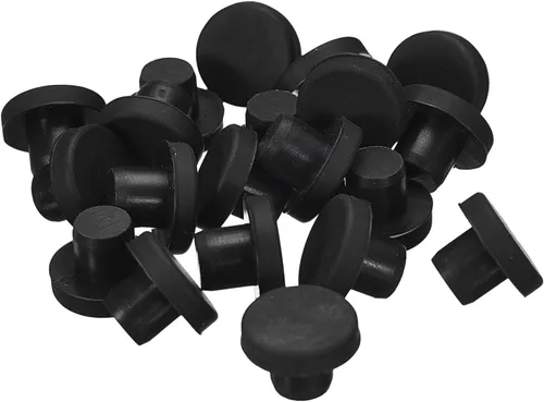 Vista 42 de uxcell 16 Piezas de Tapones de Goma Negros, 2.7mm para Agujeros de Enchufe de 2-2.5mm/0.08-0.1