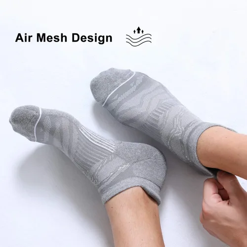 Vista 3 de FITRELL Men's 6 Pack Ankle Running Socks Low Cut Cushioned Athletic Sports Socks 7-99-1212-15
