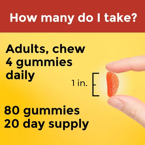 Vista 5 de Nature Made Dosis máxima fuerza Vitamina C 1000 mg por porción, gomitas de apoyo inmunológico de vitamina C para adultos, 80 gomitas para apoyo