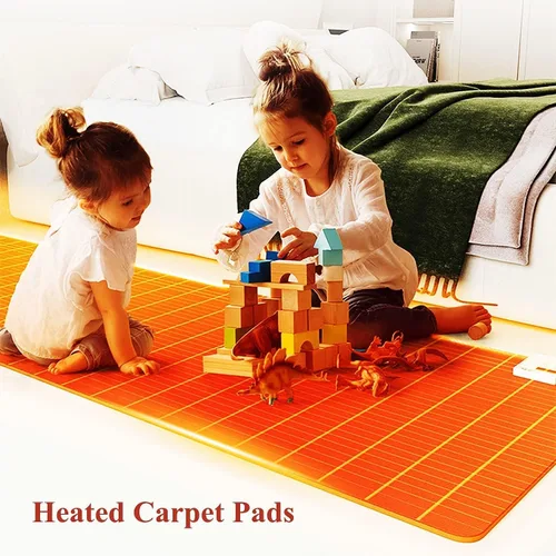 Vista 3 de Electric Heated Floor Mat Electric Heating Carpet Heated Blanket Area Rug, Floor Warming Heater Foot Warmer with Adjustable Temperature &