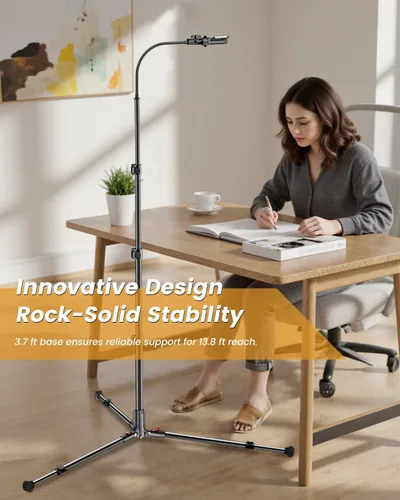 Vista 5 de CAMBOFOTO 84" Phone Tripod, Tall Tripod for iPhone with Gooseneck & Remote