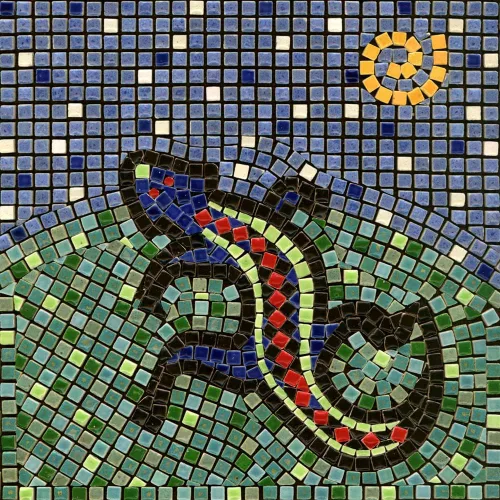 Vista 31 de Crea una verdadera obra de arte de mosaico con nuestro kit de hazlo tú mismo, acuario cuadrado de 7 pulgadas (18 cm)