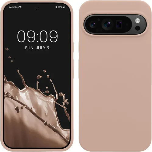 Vista 324 de kwmobile Funda Compatible con Google Pixel 6 Pro - Funda de Teléfono de Silicona TPU con Acabado Suave - Azul Caribe