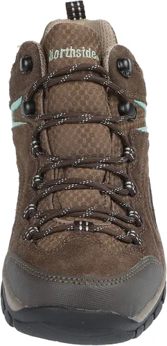Vista 3 de Northside Womens Pioneer Mid cuero impermeable senderismo zapato