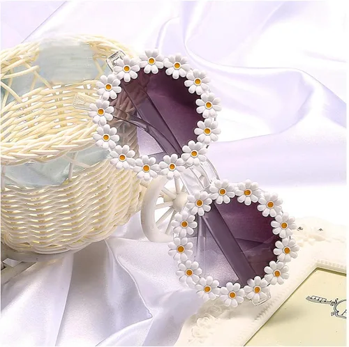 Vista 6 de Naimo Fashion - Gafas de sol redondas con decoración de perlas, protección contra los rayos UV, armazón de metal.