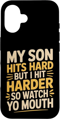 Vista 31 de My Son Hits Hard But I Hit Harder So Watch Yo Mouth - Case for iPhone XR