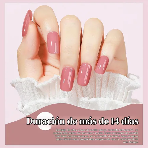 Vista 3 de Esmalte de uñas de secado rápido, color rosa Esmalte de uñas de secado rápido regular a granel sin gel de larga duración DIY salón regalo