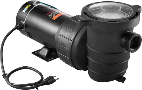 Vista 9 de VEVOR Bomba de piscina 2 HP 6090 GPH Max Flow Bomba de velocidad única, 115