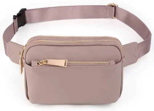 Vista 7 de UTO Riñonera cruzada para mujer, a la moda, cinturón, pecho, cintura, cadera, para ir de compras al aire libre, viajes, senderismo