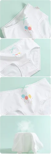 Vista 4 de Ropa interior de algodón suave para niñas, paquete de 4