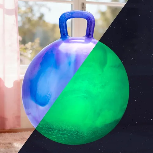Vista 8 de PlayZap Pelotas Saltarinas para Niños de 3-8 Años, Pelota Rebotante de 18 Pulgadas con Asa, Saltarina Inflable de 18", Juguetes de Salto de 45cm