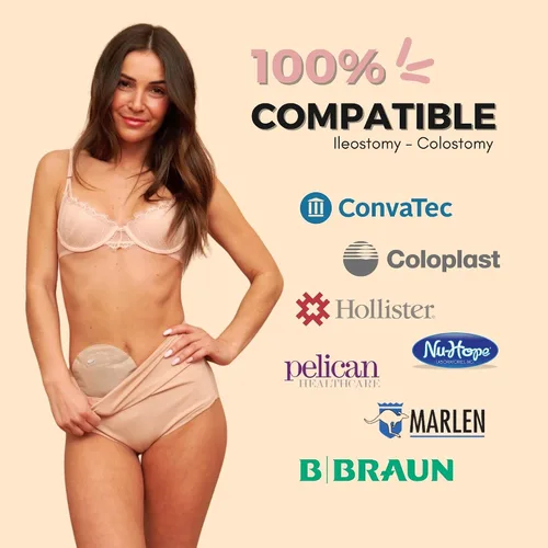 Vista 3 de SIIL Ostomy Panty, Colostomy Bag Covers Underwear for Women with Stoma Pocket for Ostomy Bag Support, Colostomy Ileostomy