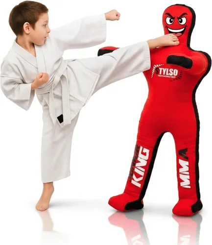 Vista 10 de Maniquí de lucha libre sin relleno para niños – Maniquí de agarre juvenil BJJ, MMA, Jiu Jitsu y compañero de entrenamiento de judo – Compañero
