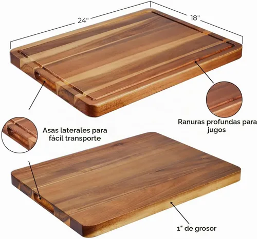 Vista 2 de BEZIA - Tabla de cortar de encimera XXL de 24 x 18 pulgadas, tabla