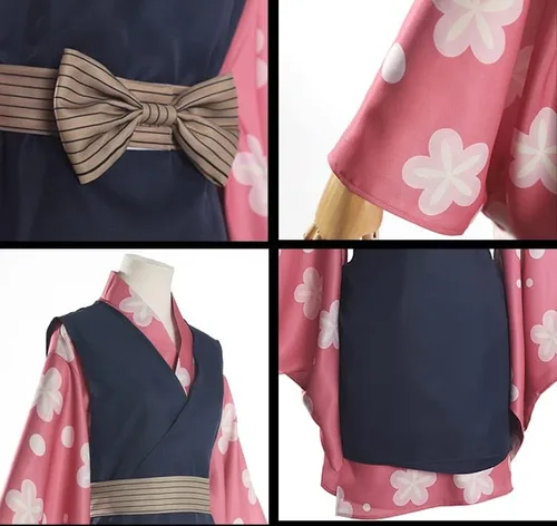 Vista 3 de Eybunll Anime Cosplay Makomo Cosplay Halloween Disfraz Mujer Falda Traje + Máscara