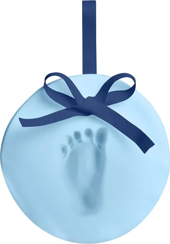 Vista 12 de Pearhead Easy DIY Babyprints - Kit de adornos de huellas de bebé con cinta, color azul (paquete de 2)