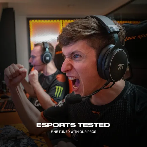 Vista 5 de Fnatic React - Auriculares para juegos electrónicos con controladores de 2087in marco de metal sonido estéreo preciso micrófono desmontable