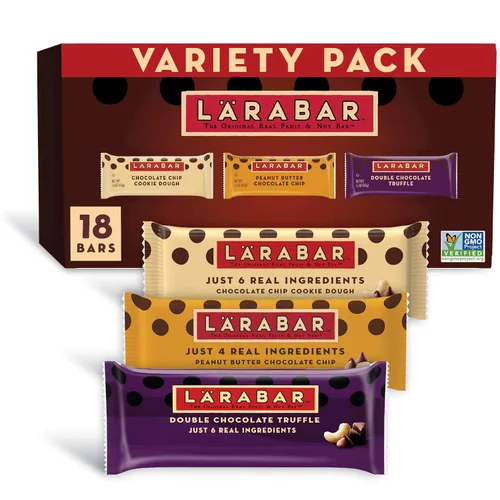 Vista 10 de Larabar Paquete variado, barras de frutas y nueces, 18 unidades, 28.8 onzas Includes Blueberry Muffin, Lemon Bar & Apple Pie, 6 Bars Each, Plant