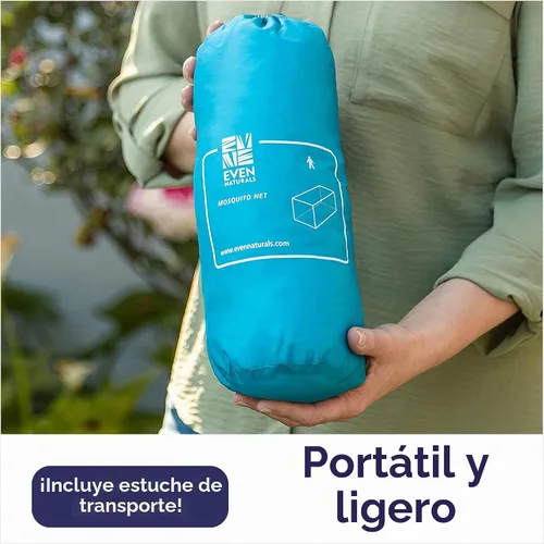 Vista 6 de EVEN NATURALS Lujo para dosel de cama, carpa grande, doble a Queen, refugio con malla para camping, paquete de 2..