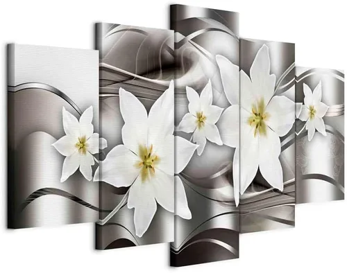 Vista 15 de Lienzo decorativo con impresión artística de diseño de orquídea de Artgeist Orquídea #01